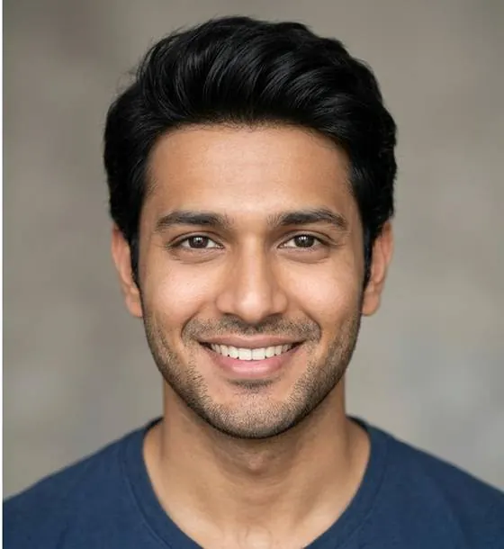 After - Young man confident with full hair wig
