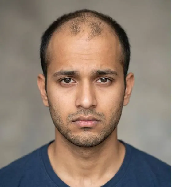 Before - Young man with hair loss near Chanchal